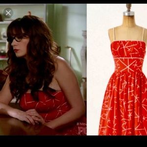 Girl from Savoy- Anthropologie red dress